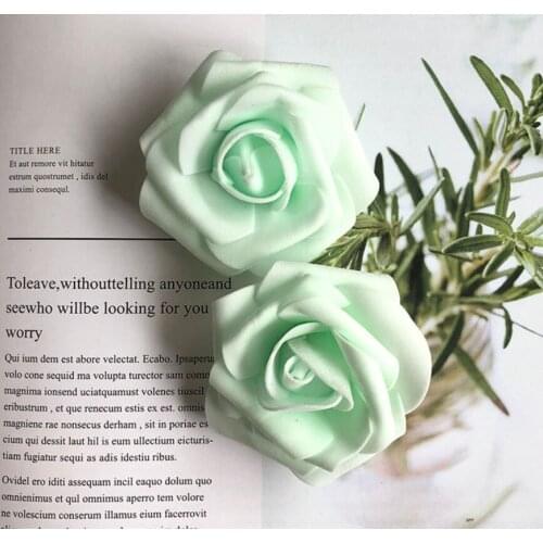 Wonderlife Mail simulation PE rose head 5-layer simulation foam rose flower diameter 6.5cm artificial flower ball material