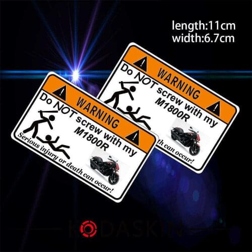 KODASKIN Motorcycle Cheap 2D Creative Warning Sticker Decal for M1800R MT-01 MT R3 R6 XJ6