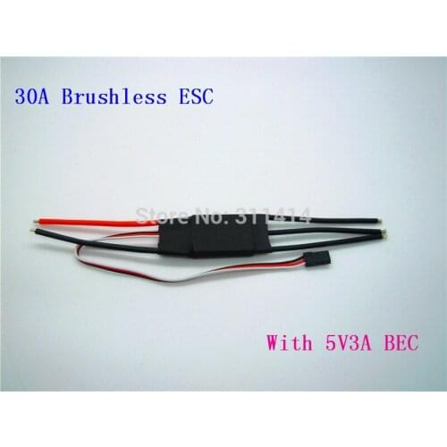 2pcs/lot New RC Hobbies ESC 30A Brushless Motor Speed Controller 3A / 5V BEC 2-3S For Airplane Aircraft + Free Shipping