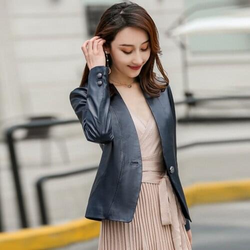 KMETRAM Real Leather Jacket Woman Spring 2020 Streetwear Sheepskin Coat Women Korean Trench Coats and Jackes Abrigo Mujer MY2795