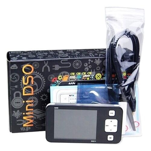 MINI DS211 ARM Nano Pocket Professional Portable Digital Oscilloscope DSO211 With MCX Probe