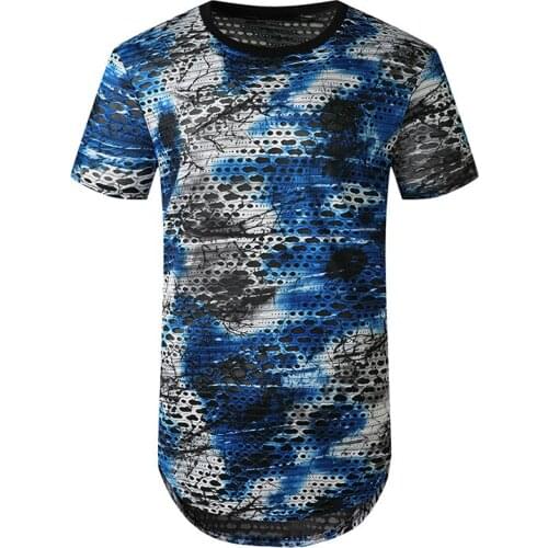 Mens Oversized Ripped Hole Tshirt Hipster Slim Fit Short Sleeve T Shirt Men Hip Hop Casual Streetwear T-shirt Men Clothing XXL