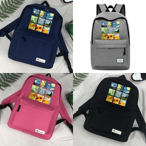 Van Gogh mochila bolsas 2021 school laptop anime borse da donna men femenina mochilas da moda backpack