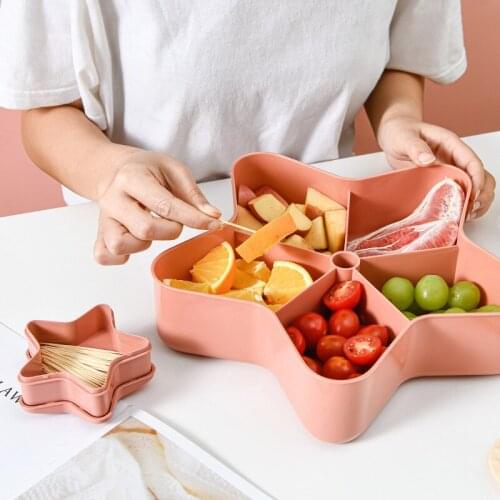 Originality Personality Dried Fruit Box Candy Box Plastic Stars Candy Box Lazy Fruit Plate