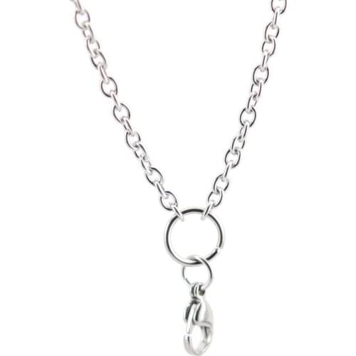 Flat Cable Necklace 0.8mm 3mm Width 18+2" 24'' 30" Stainless Steel Chain For Necklace pendant Women Girl