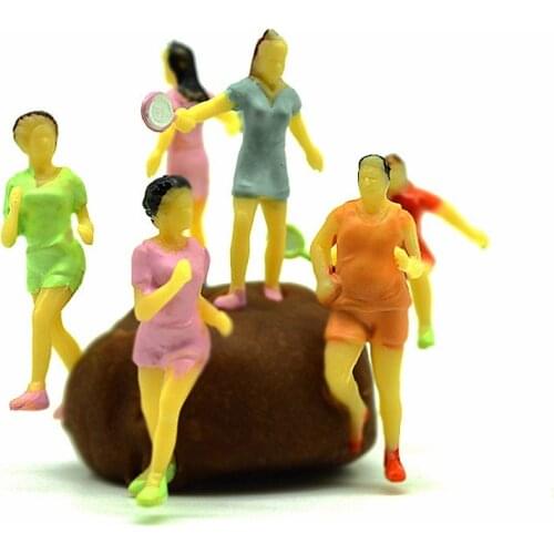 Trains Architecture Figures Sports People 1:50-1:100 Scale Painted Figures for Miniature Scenes Building Layout 12pcs/lot