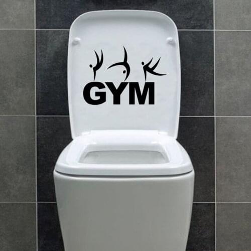 Gym Word Fitness Sport Fashion Wall Decals Toilet Stickers Vinyl Decor 6WS0222
