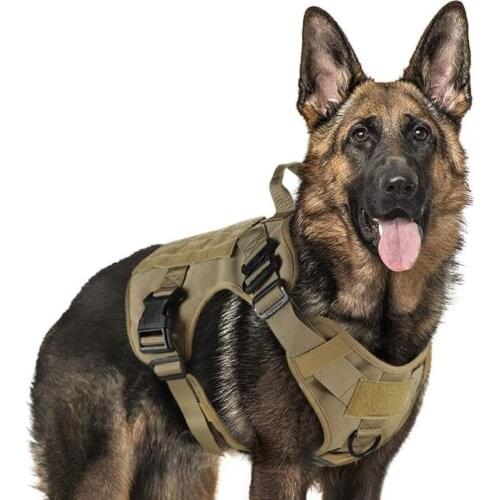 Tactical Dog Harness With Handle Military Dog Vest Working Dog Training Service Dog Vest No Pull Harness For Large Dog Clothes