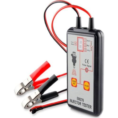 Fuel Injector Tester Automotive Fuel Pump System Analyzer 4 Pulse Modes EM276 Injector Pressure Gauge
