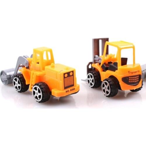 Cake topper decoration engineering plastic car excavator roller car cake decoration doll