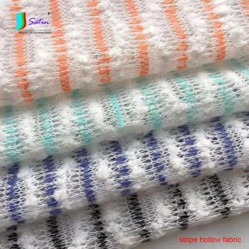 Spring Summer Breathable Hollow Knitting Sweater Doll Clothes Bag Crafts Jewelry Fashion Dress Stripe Mesh Fabric