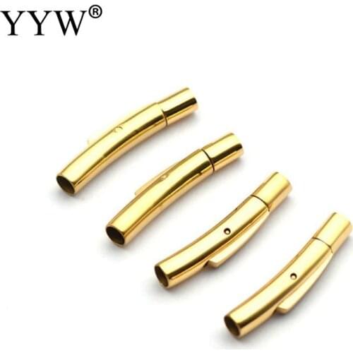 10pc Stainless Steel Bayonet Clasps For Jewelry Making 2mm 3mm 4mm 5mm 6mm 8mm Push Lock Lace Buckle Leather Cord Bracelet Clasp