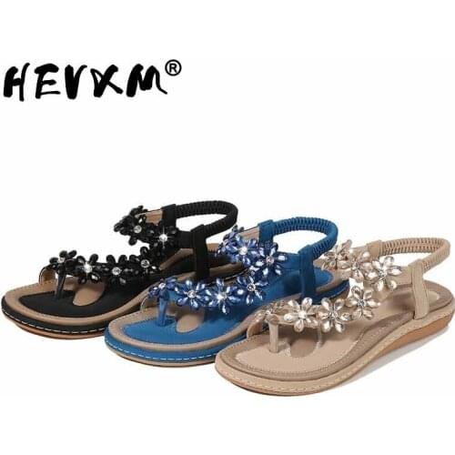 2021 summer ladies new European and American style female sandals rhinestones toe double bottom large size shoes 36-44