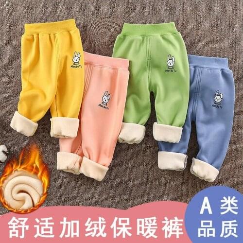 Zi Ning Winter Leggings boys 2020 Winter Children Plus Velvet Girls Pants Thicken Warm Long Trousers for Kids Baby Skinny Pants