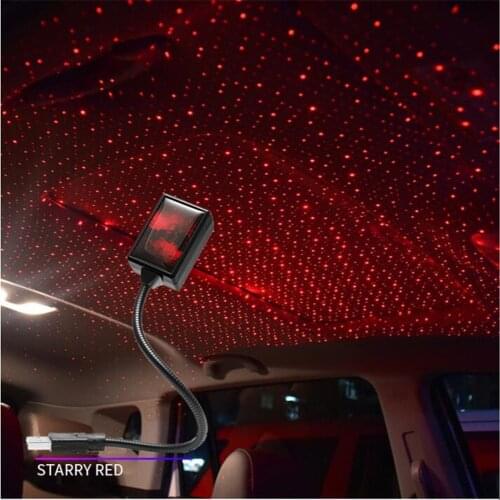 Light Projector Car Accessories Interior Decoration Backlight In The Car LED USB Light Decoration Car Indoor Galaxy Projector