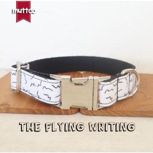 10pcs/lot MUTTO Customized dog collar for pets The Flying Writing dog accessory pet supply for small medium large dog UDL088