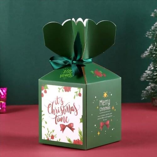 10Pcs Xmas Christmas Gift Box Favour Present Wrapping Bag Candy Boxes Party