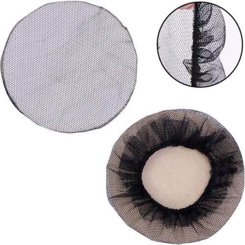 10Pcs Small Hole Black Elastic Mesh Snood Hair Net Bun Cover for Ballet Dance 066F