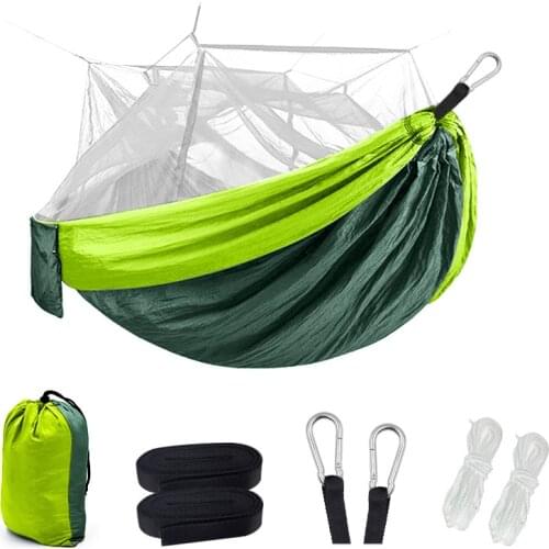 2021 Parachute Cloth Mosquito Outdoor Goods Nylon Spinning Hammock With Net Tarp Toldo Camping Beach Car Tent Awning Camouflage
