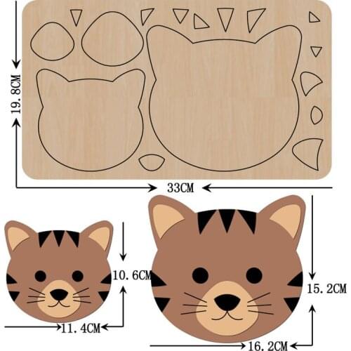Big Wooden Die Mold 2021 New Handmade Cat Wood Cutting Die