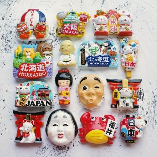 Exported to Japan, Osaka, Hokkaido, Okinawa, Lucky Cat 3D Travel Memorial Refrigerator Magnet