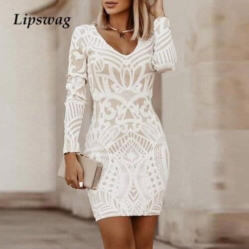 Elegant Vintage Patchwork A-Line Dress Women Sexy V-Neck Long Sleeve Slim Party Dresses Ladies 2021 Spring Casual Mini Vestidos