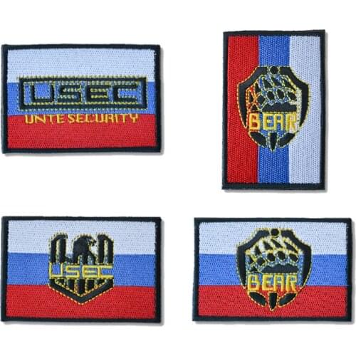 Embroidery HOOK&LOOP Russia patch national flag cartoon patches for bag hat badges applique patches for clothing DE-2417