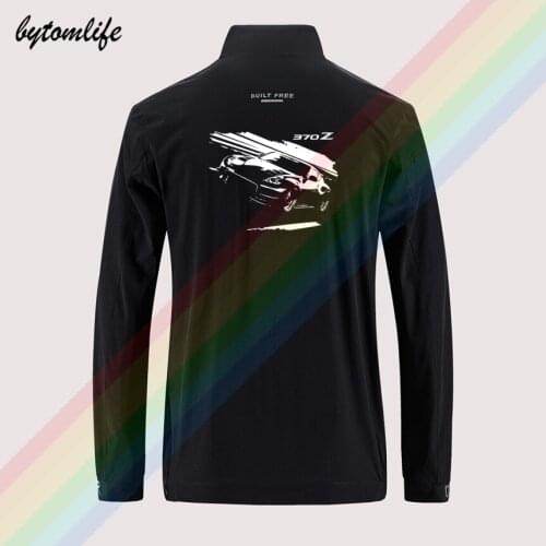 Nissan 370z Rolling Shot Slim Sport Jacket Mens Street Windbreaker Zipper Thin Jacket Casual Back Printing Jacket Asian Size