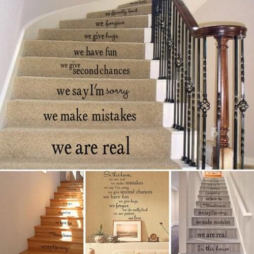 In This House Removable Wall Decoration Living Room Stairs Floor Decal Staircase Bumper Home & Living Sticker