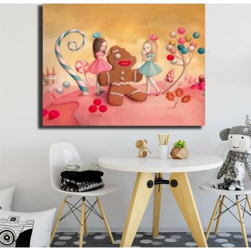 Nicoletta Ceccoli Of Crying Gingerbread Man HD Canvas Posters Prints Wall Art Painting Decorative Picture Modern Home Decoration