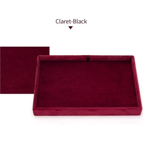 New Korean Velvet Double Sided Jewelry Display Empty Plate For Femal Earring Necklace Bracelet Watches Jewellry Organizers Trays