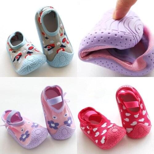 Spring and Autumn New Soft Bottom Childrens Cartoon Non-slip Waterproof Floor Footwear Baby Socks Toddler Socks Early Education