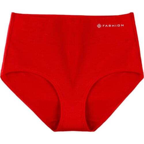 New High-Grade Cotton Women 's High-Waisted Panties Postpartum Waist Belly Contracting Large Size Underwear