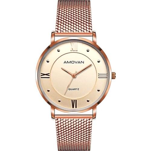 New Style PU and Stainless Steel Strap Ladies Watches