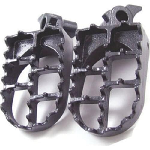Pair Gray Steel Foot Pegs For Yamaha YZ125 250 YZF WR 250 400 426 450 Gag A EX XC MX 200 250