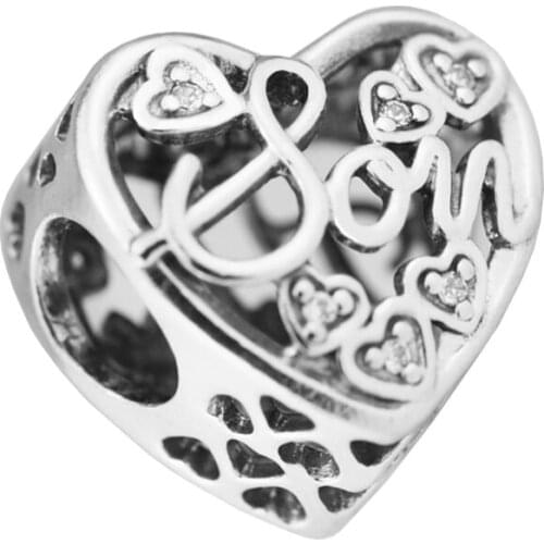 Fits for Pandora Bracelets Mother & Son Bond Silver Beads 100% 925 Sterling Silver Charms DIY Jewelry Free Shipping