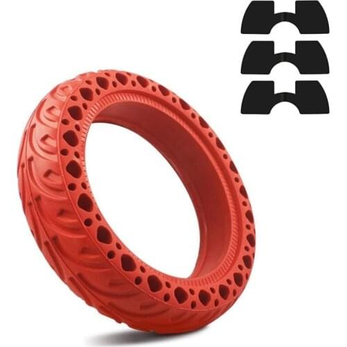 8.5 Inch Solid Rubber Wheel Tires with 3 Pcs Vibration Dampers for Xiaomi M365/M365 PRO Scooter