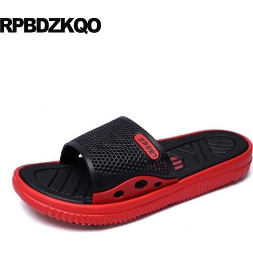 Slides mens sandals 2019 summer outdoor plus size casual black 45 waterproof slip on beach shoes fashion slippers large water