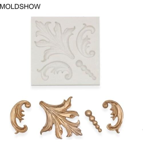 Totem Vintage Lace Embossed Decoration Totem Pattern Border Baking Silicone Mold Fondant Chocolate Cake Decoration Tools Mould