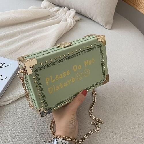 Rivet Handbags Women Bags Designer Small Flap Ladies Purses And Handbags Box Shape Chains Shoulder Crossbody Bags For Women