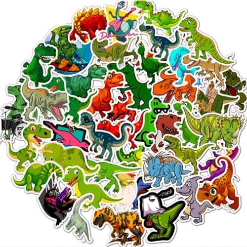 10/30/50pcs Cute Cartoon Dinosaur Stickers DIY Phone Snowboard Laptop Luggage Fridge Graffiti Waterproof Classic Kids Stickers