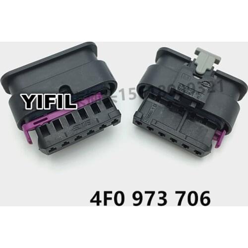 2/4/10pcs/lot 6 Pin/Way Door Lock Block Motor Actuator Connector For VW Audi,Taillight Plug For BMW 4F0 973 706 4F0973706