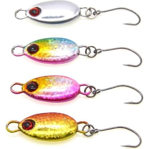 2 Pieces Fishing Lures Mini Jigs 2g 3g 5g Small Jigbait Pack Shore Cast Jigging Spoons Artificial Lures