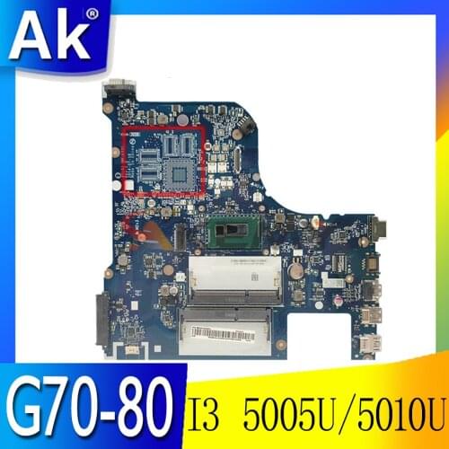 Akemy AILG1 NM-A331 Is Suitable For Lenovo G70-70 G70-80 Z70-80 Laptop Motherboard CPU I3 5005U/5010U DDR3 100% Test Work