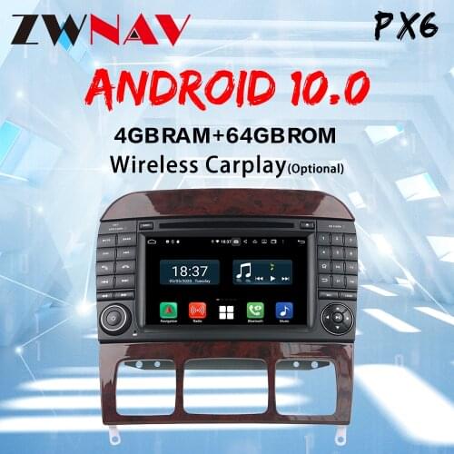 For Mercedes Benz S Class W220 S280 S320 S350 S400 S430 S500 S600 S55 AMG Car Radio 1998-2005 Multimedia CD DVD Player Navigatio