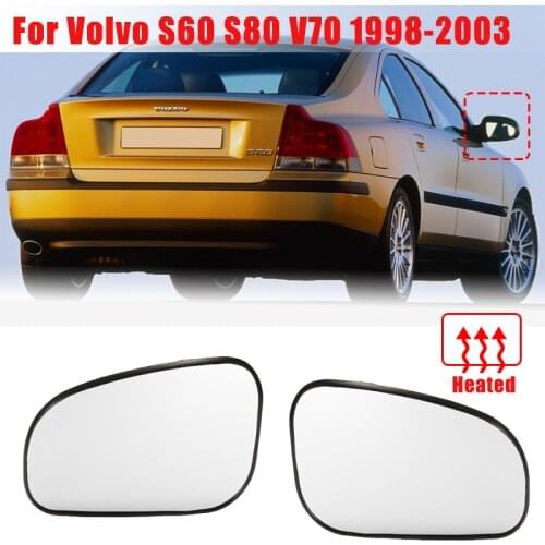 Car Rearview Door Wing Heated Mirror Glass for Volvo S60 S80 V70 1998-2003 #3001-999 3001-996 9203123 9203124