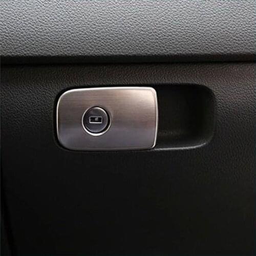 Car Stainless Steel Glove Box Storage Box Switch Door Handle Cover Trim Sequined Decoration Fits for VW Tiguan 2010-2015