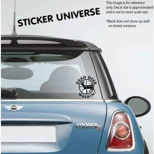 DEAD DEER WALKIN Die Cut Vinyl Decal Sticker Hunt Hunting Target Fawn Hunter 15x15cm