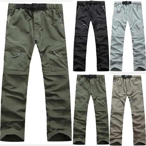 Summer Men Pants Removable Climbing Cargo Pants Men Clothing Hiking Camping Trousers Breathable Hunting Sports Casual Pants