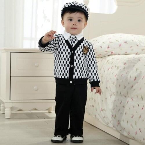 Boy boutique children clothing set toddler kids party kids dress wedding prom suits kids dresses for boys plaid jacket sets